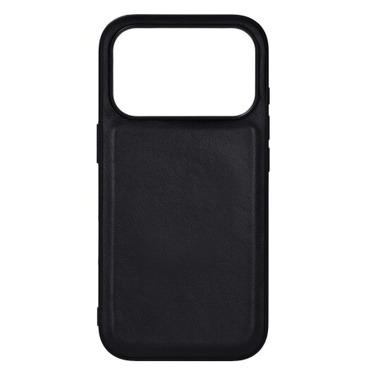 Buffalo Magseries Ekte Skinnetui for iPhone 17 Pro - Svart