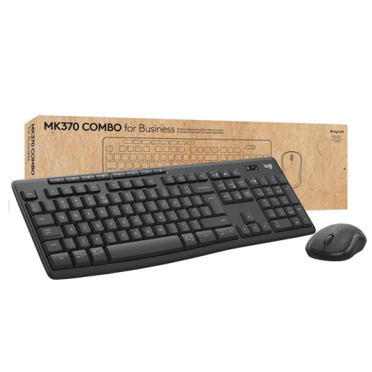 Logitech MK370 Trådløs Tastatur- og Mussett AZERTY Fransk Grafitt for Kontor