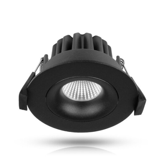 Downlight AGGE Round Spot Black 85 mm IP44 / CCT / Dimbar 12W