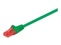 MicroConnect - Nettverkskabel - RJ-45 (hann) til RJ-45 (hann) - 25 cm - 6 mm - UTP - CAT 6 - rund, flertrådet - grønn
