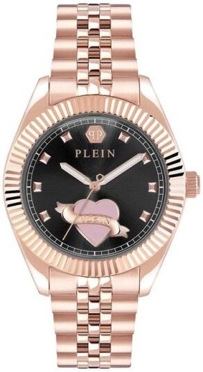 Philipp Plein Dameklokke PW2BA1025 Valentine Sort/Rose gulltonet Philipp Plein Dameklokke PW2BA1025 Valentine Sort/Rose gulltonet