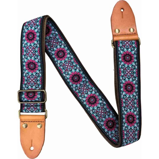 Profile Gt42 Woven Guitar Strap Leather Ends