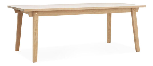 Normann Copenhagen Slice spisebord eik såpet, 3-delt plate