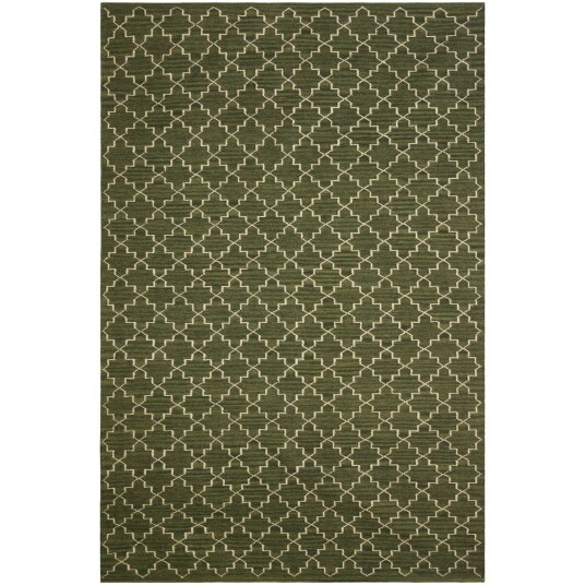 Chhatwal & Jonsson New Geometric gulvteppe 234x323 cm Green melange-off white