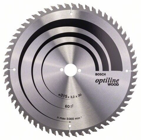 Bosch Optiline Wood Sirkelsagblad 315 mm med 60 Tenner for Tre