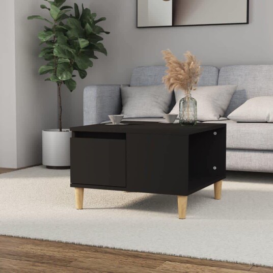 vidaXL Salongbord svart 55x55x36,5 cm konstruert tre