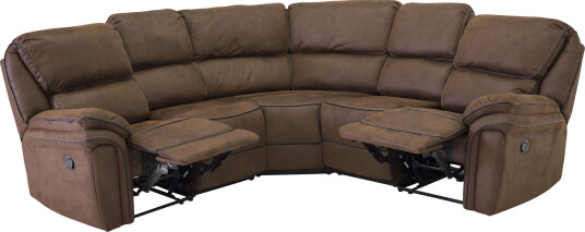 Venture Home Saranda sofa hjørnesofa recliner PU kunstskinn brun. 1711539-01-0 1566813-01-0