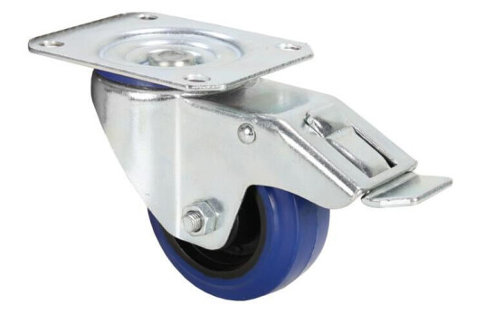 Adam Hall Hardware 372091 - Swivel Castor 80 Mm With Blå Wheel Adam Hall Hardware 372091 - Swivel Castor 80 Mm With Blå Wheel