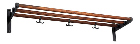 Essem Design Nostalgi sko- eller hattehylle Valn?tt, sort stativ Essem Design Nostalgi sko- eller hattehylle Valn?tt, sort stativ