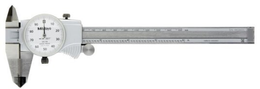 Mitutoyo Skjutmått 505-738 Med Mätur 0-6in, 0,001in, 0,1in/varv Hårdmetallbel. Skänklar, Flat Sticka, Friktionsrulle