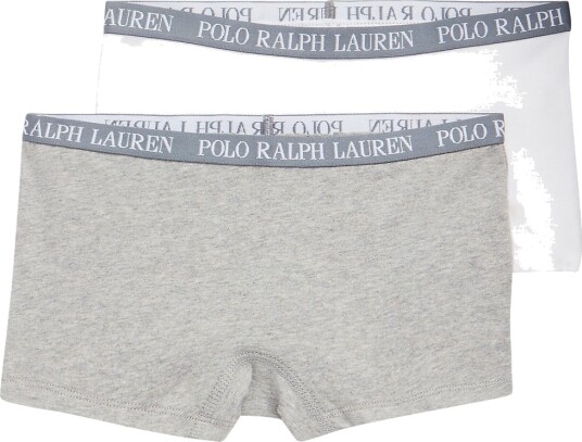 Polo Ralph Lauren Hipsters   2 pack   Kort   Andover Heather   Polo Ralph Lauren Acc   12 13 år (152 158)   Hipsters Grå Hvit