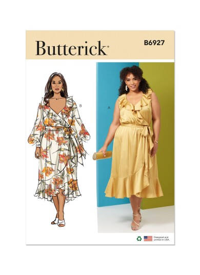 Butterick 6927- Kjole til dame W2 20W-22W-24W-26W-28W 