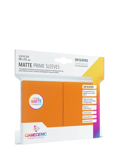 Gamegenic Matte Prime Sleeves Orange