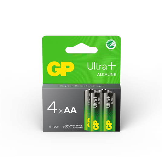 GP Ultra Plus AA Alkaline Batteri 1,5V - 4pk