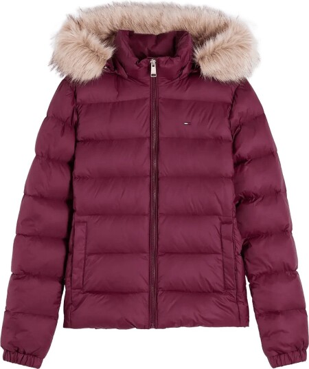 Tommy Jeans Tjw Basic Hooded Down Jacket Ext CALYPSO BERRY M