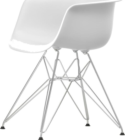Vitra Eames Plastic RE DAR Spisestuestol Bomull Hvit/ Krom Vitra Eames Plastic RE DAR Spisestuestol Bomull Hvit/ Krom