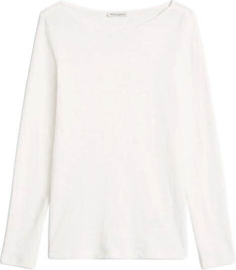 Marc O"Polo T Shirt Longsleeve Boat Neck   White   XXL