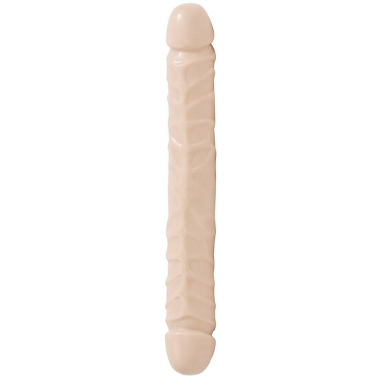 Doc Johnson Jr. Veined Dobbeldildo - Beige - Beige