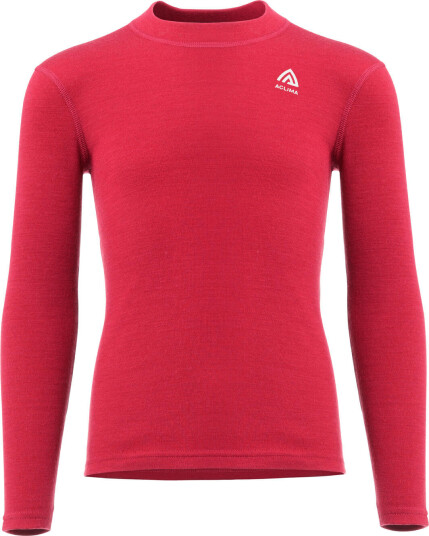 Aclima Warmwool Shirt Crew Neck Children Jester Red/Beige Melange 130