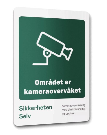 Reolink Kameraskilt 1 Området Er Kameraovervåket 80x110mm Reolink Kameraskilt 1 Området Er Kameraovervåket 80x110mm