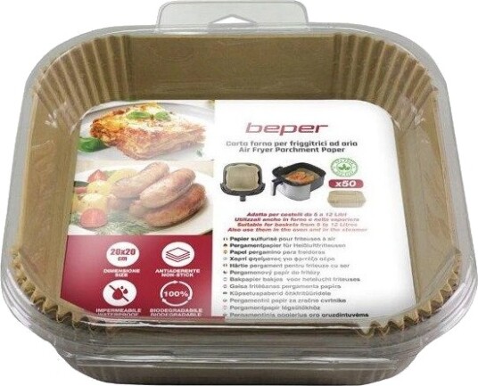 Beper C103ACC004 Bakepapirformer til Airfryer 20x20cm 50 stk Beper C103ACC004 Bakepapirformer til Airfryer 20x20cm 50 stk