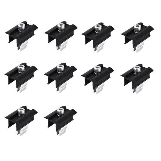 Senterklemme i aluminium for solcellemodul - 10-pakning Senterklemme i aluminium for solcellemodul - 10-pakning