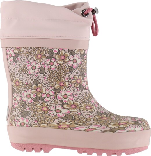 Wheat Termostøvler   DIM Rose Blomster   Wheat   30   Gummistøvler Beige Rosa