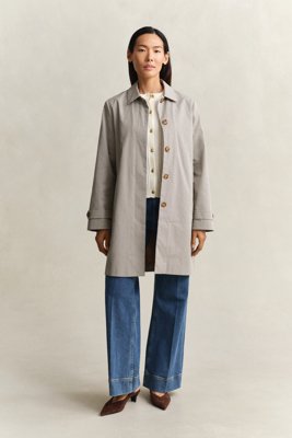 GANT Checked Cotton Blend Car Coat Beige XL