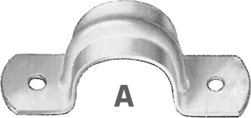 2" galvanisert rørklemme for innfelt montering galvanized 2 inch