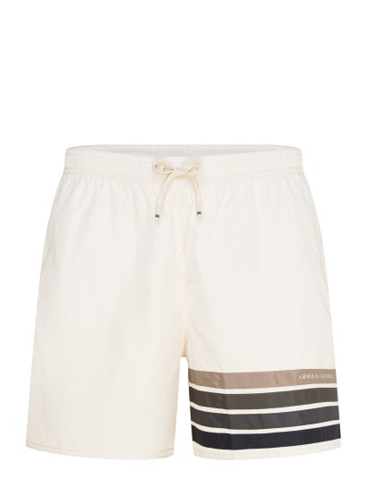 Armani Exchange Boxer Beachwear Cream L Armani Exchange Boxer Beachwear Cream L
