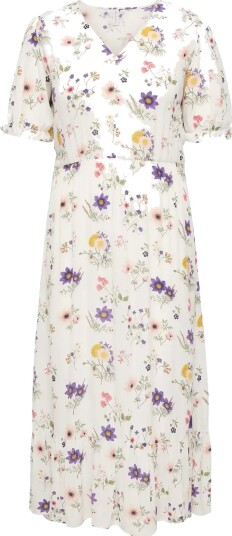 ONLY Carmakoma Carchianti S/S Long Dress Wvn Noos   White   50
