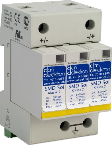 Dan Delektron Transientbeskyttelse SMD Klasse 2 Solcelleanlegg 600v