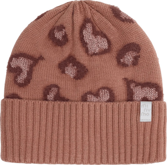 Minymo Hat W. Hearts & Glitter Burgundy 48