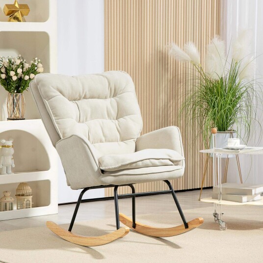 Northio Gyngestol Chenille look Beige