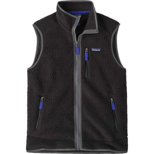 Patagonia Retro Pile Vest Herre Bfo Black W/Forge Grey M Patagonia Retro Pile Vest Herre Bfo Black W/Forge Grey M