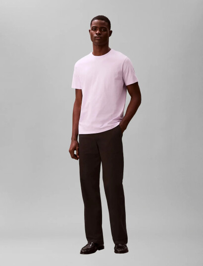 Calvin Klein Ss Micro Logo Crewneck Tee Purple M