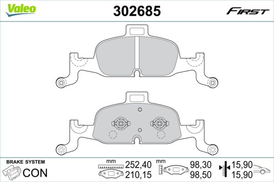 Bremseklosser VALEO 302685