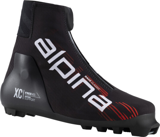 Alpina Race Classic Langrennsko Black/Red Unisex 37 med Active Grip-teknologi Alpina Race Classic Langrennsko Black/Red Unisex 37 med Active Grip-teknologi