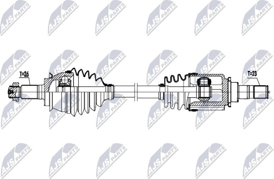 NTY NPW BM 203 Drivaksel