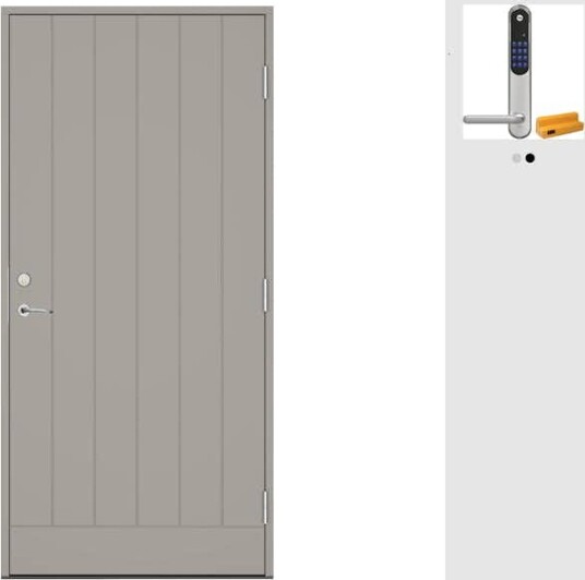 Ytterdør Swedoor Clever-Line+ Koster med Yale Doorman Classic Home