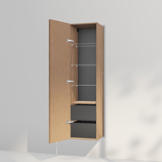 INR Iconic Nordic Rooms Carve 40/40 Høyskap Natural oak / 40cm Venstre Hengslet Ja