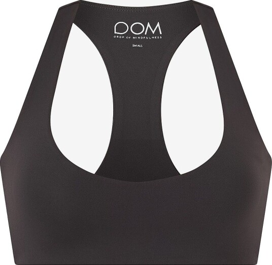 Drop of Mindfulness Butter Soft Racer Back Bra   Brown   L