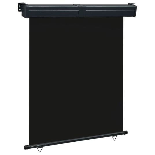 vidaXL Sidemarkise for balkong 140x250 cm svart