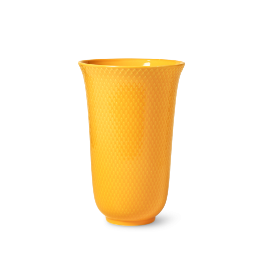 Lyngby Porcelæn Rhombe Color vase, 20 cm, gul