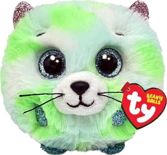 Ty Beanie Balls Grønn Katt Kosedyr 3+ år