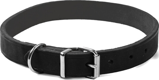 Hera Justerbart Halsbånd i Svart Lær 20 mm for Hund 36-44 cm Hera Justerbart Halsbånd i Svart Lær 20 mm for Hund 36-44 cm