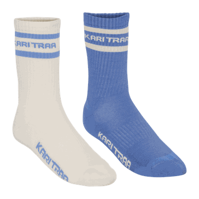 Kari traa Tennis Woolmix Sock 2Pk ullsokker dame Blue 36-38