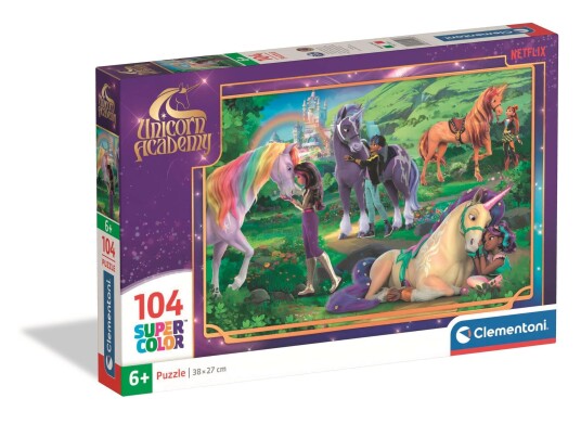 Clementoni Puslespill 104 Brikker Unicorn Academy