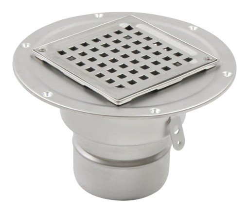 Blücher Square 110 mm Gulvsluk for Betong og Flis med Membranflens