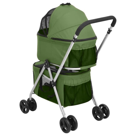  Hundevogn 2-lags sammenleggbar grønn 83x48x97 cm oxford-stoff 172207